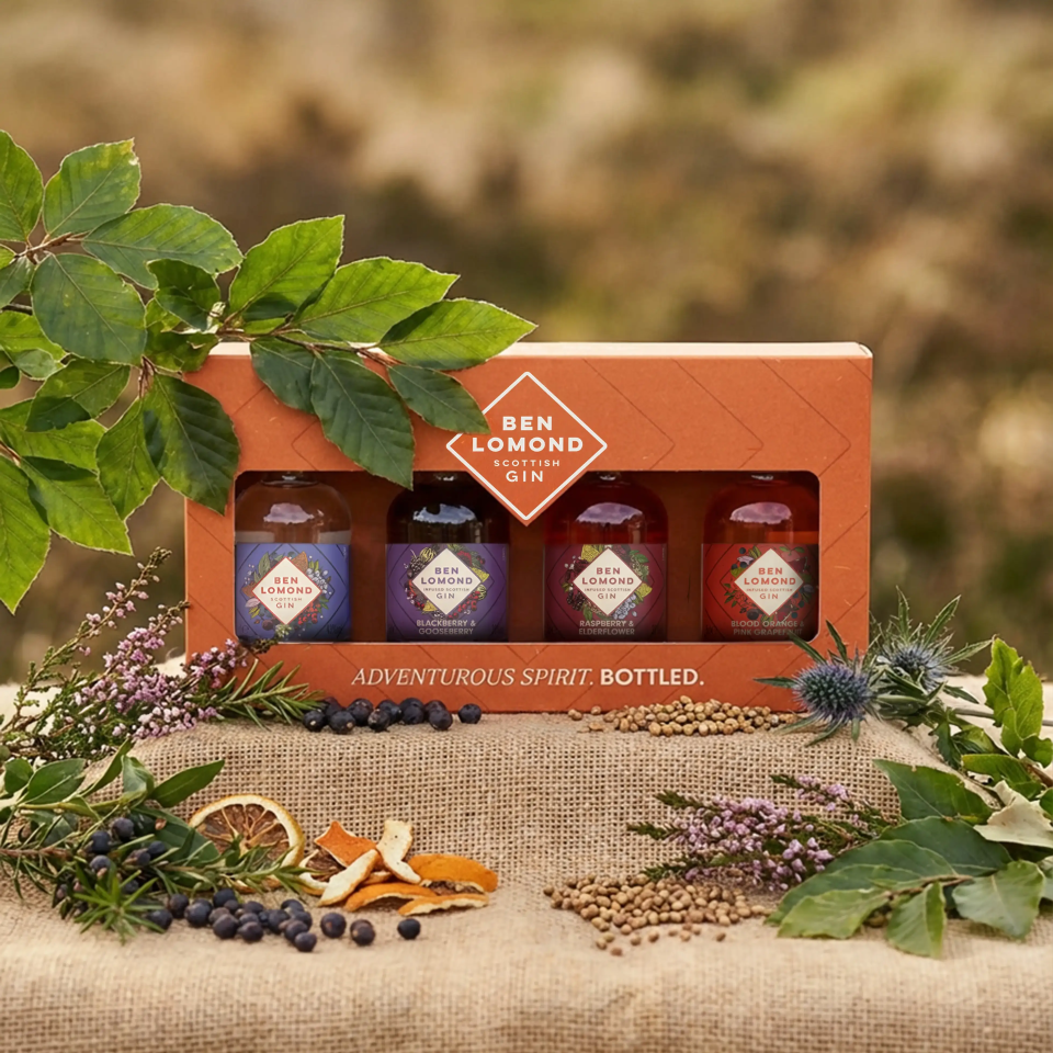 Ben Lomond Scottish Gin Miniature Gift Set 4x5cl