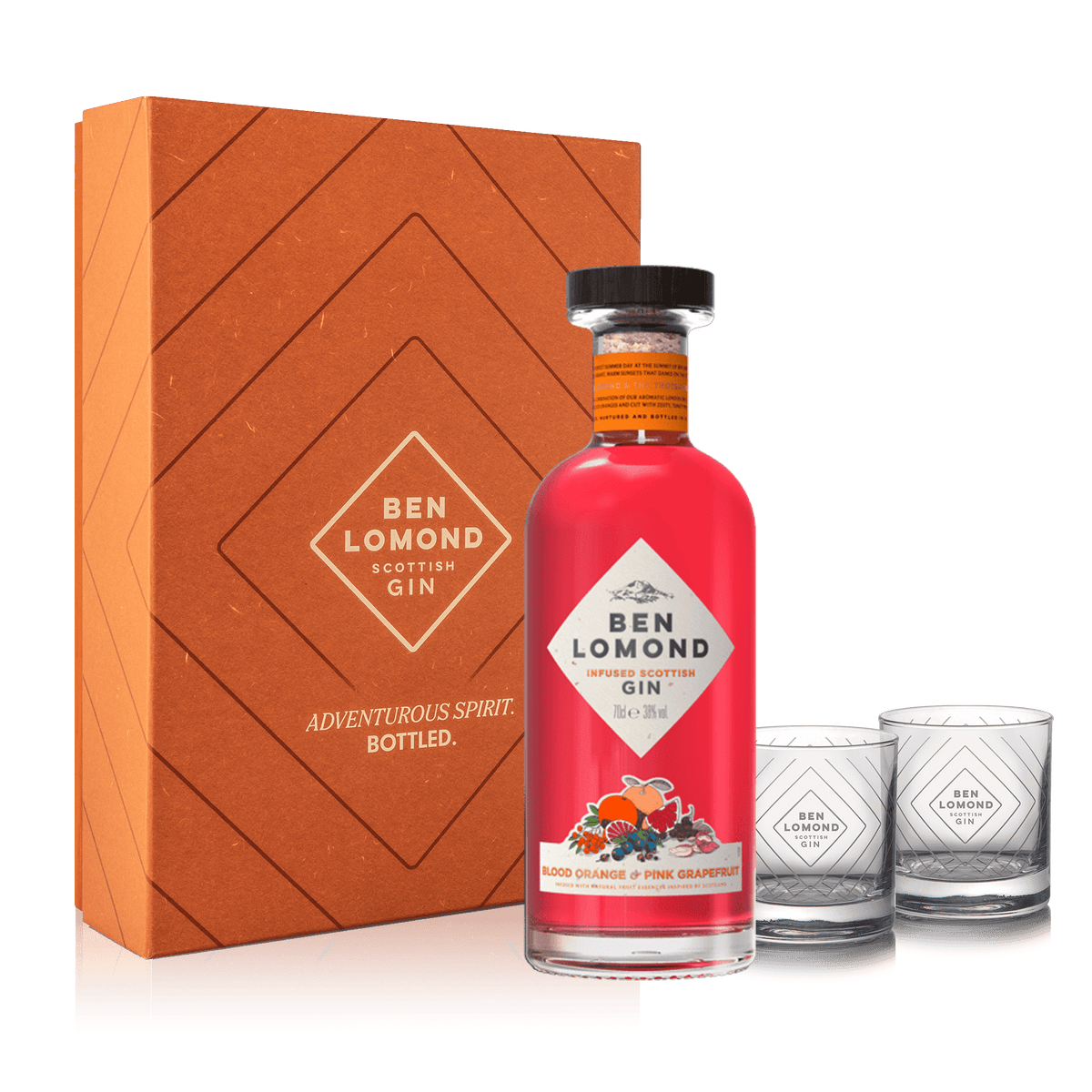 Blood Orange &amp; Pink Grapefruit Gin Gift Set - Ben Lomond Gin