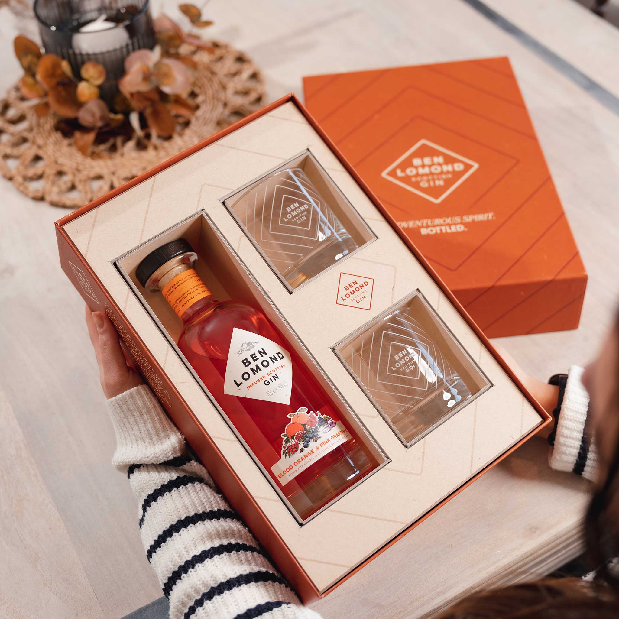 Blood Orange Gin Glass Gift Set | Gin Gifts | Ben Lomond – Ben