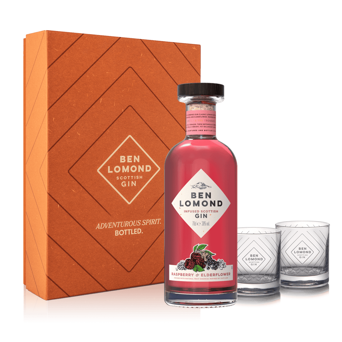 Raspberry &amp; Elderflower Gin Gift Set - Ben Lomond Gin